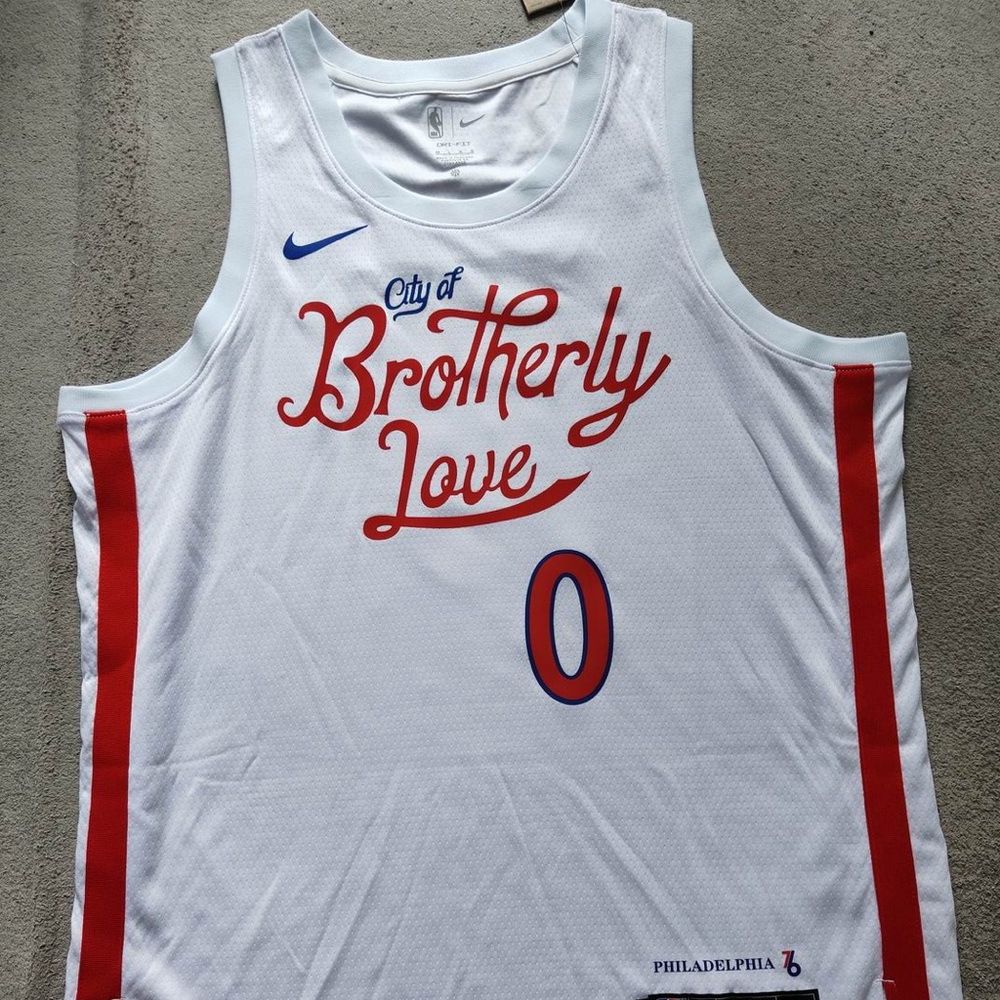NEW Tyrese Maxey Philadelphia 76ers Nike City Edition Swingman Jersey Size L
